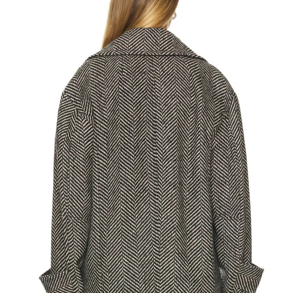 NWT Free People Ari Herringbone Peacoat - Picture 4 of 12